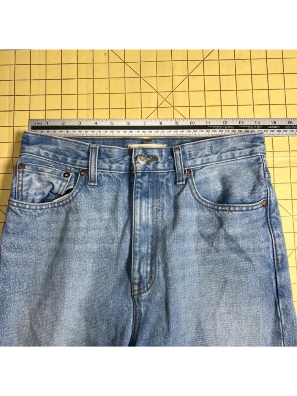 Madewell Womens 90s Straight High-Rise Jeans Light Wash Size 26T - Picture 4 of 6